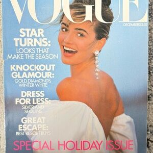 Vogue Magazine December 1989 Cover: Paulina Porizkova